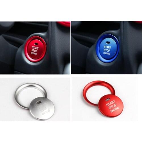 20 Set Aluminum Alloy Start Stop Engine Button Cover Trim Start Engine Button Frame Ring for Mazda CX-3 CX-4 CX-5 Atenza Axela
