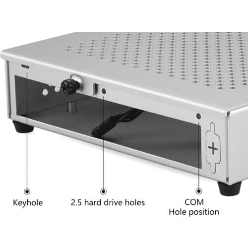 QX03 Mini ITX Computer Case Desktop Chassis Compact PC Gaming Case USB Interface Aluminum Body microserver host Chassis