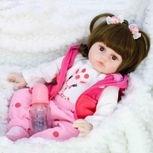 New Rebirth Doll 55cm Simulation Baby Soft Doll Soft Vinyl Baby Early Education Toy Baby Companion Toy Child Birthday Gift