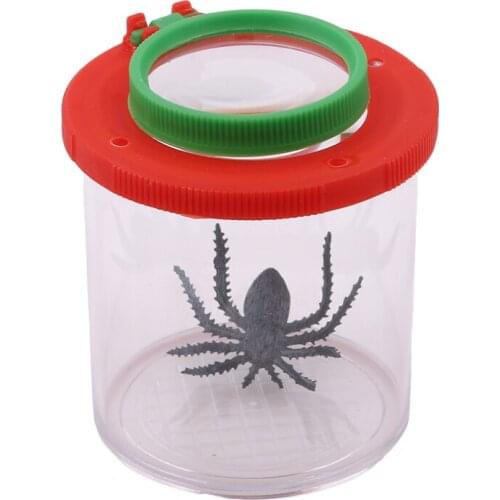 Insects Small Animal Magnifier Plastic Cylindrical Spider Educational Toy Plastic Bottle Insects Viewer Observation New Arrivals