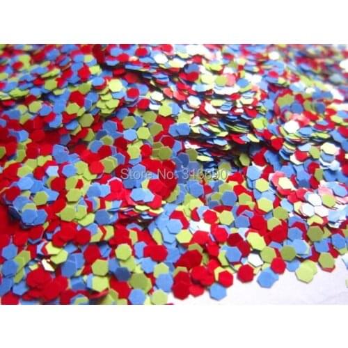 Matte hexagon Glitter Mix Solvent Resistant Glitter Blend for Nail Polish Frankening Scrapbooking