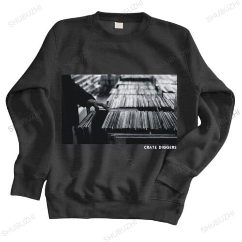 Men streetwear sweatshirt Crate Diggers hoodies Deejay Serato Scratch Live TECHNICS 1200 TURNTABLES brand hoodie drop shipping