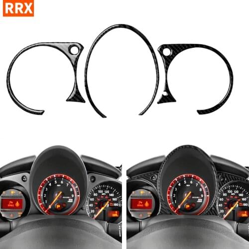 Carbon Fiber Car Speedometer Panel Sticker Dashboard Instrument Surround Cover For Nissan 370Z Z34 2009-On Nismo Accessories