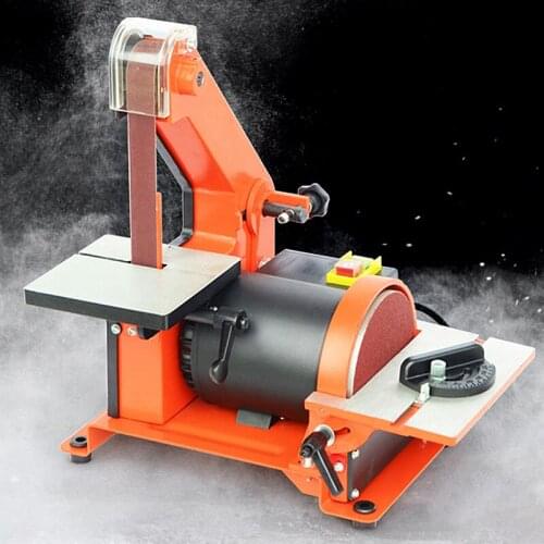 Table Belt Sander Metal Grinding/Polisher Sanding Machine Woodworking Copper Motor Knife Grinder Chamfering Machine Random Color