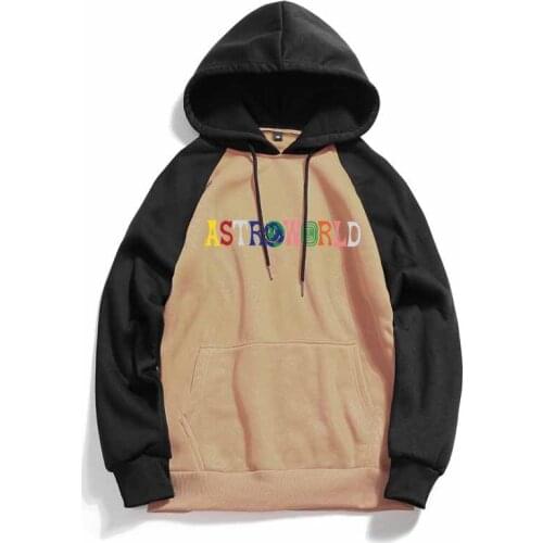 2020Autumn Winter New Color Block Print Sweatshirt Long Sleeve Hoodies Fashion Male Hoodies Streetwear Student Casual Sweatshirt