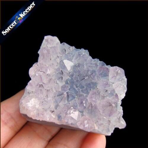 90 g Natural Stone Purple Raw Amethysts Druzy Drusy Elestial Skeletal Quartz Crystal Cluster Specimen Fit Jewelry Making KS538