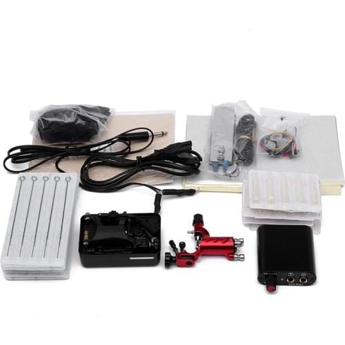 Complete Tattoo Kit 2 Tattoo Machines Gun Set Power Supply Grips Body Art Tools Set Tattoo Permanent Makeup Tattoo set