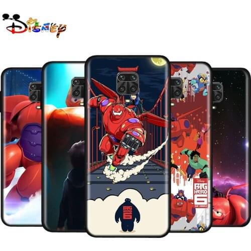 Silicone Soft Cover Disney Big Hero 6 For Xiaomi Redmi Note 10S 10 9 9S 9T 8T 8 7 6 5 Pro Max 5A 4X 4 5G Black Phone Case