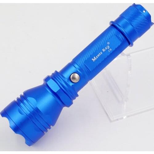Blue Case Manta Ray C6 Led UV Flashlight Torch Light 395nm 2ChipsUltra Violet Light UV Lamp For Marker Checker Cash Detection