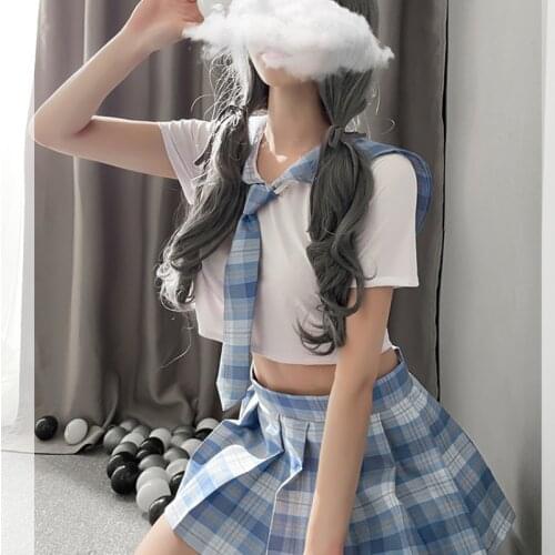 Sexy Japanese Kawaii Lolita JK Uniform Anime Cosplay Costumes for Women Adult Sweet Girls Role Play Outfits Sexy Lingerie Dress