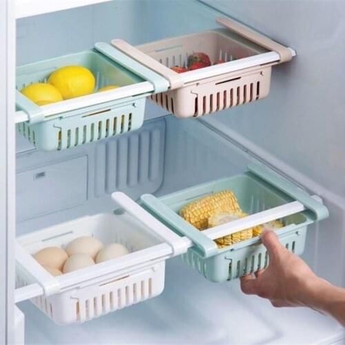Refrigerator storage retractable functional basket refrigerator fresh-keeping basket