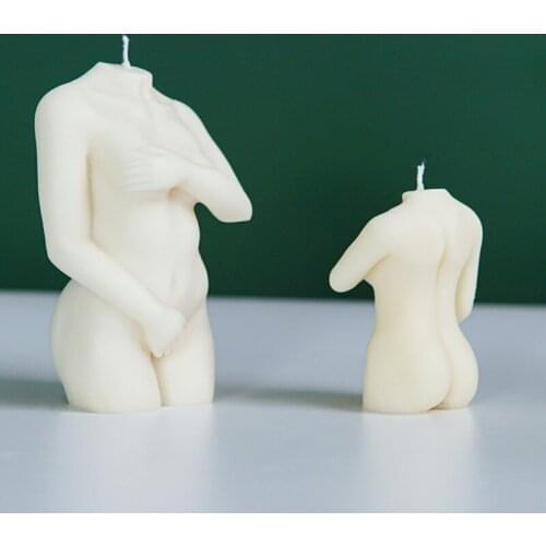 Female 3D Art Body Candle Mold Perfume Candle Aromatherapy Plaster Silicone Mold Fragrance Making Wax Mould Soap Decor Tool