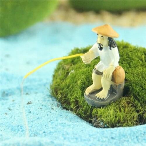 ZOCDOU 1 Piece Fishing Weng Cartoon Doll Small Crafts Figure Ornament Miniatures