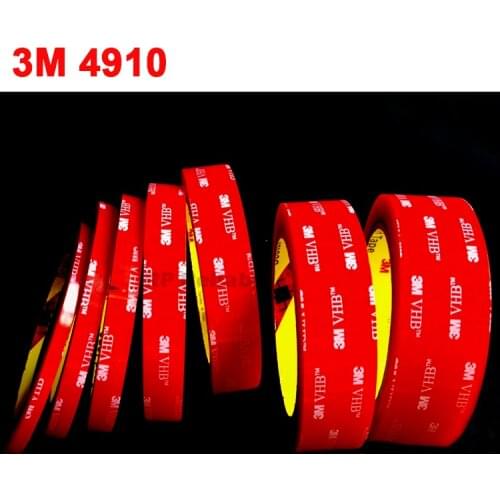 1Roll (5mm~50mm wide choose) 3Meter Long Clear 3M VHB 4910 Heavy Duty Double Sided Adhesive Acrylic Foam
