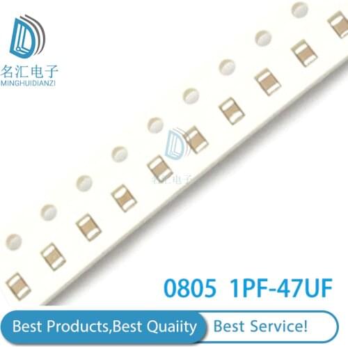 100pcs 100nF X7R Error 10% 50V 0805 0.1UF 104 1pF ~ 47uF SMD Thick Film Chip Multilayer Ceramic Capacitor 1nF 10nF 100nF 0.1uF 1