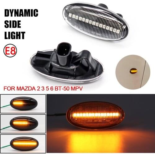 2Pcs/Lot For MAZDA 3 For MAZDA 2 5 MPV LED Dynamic Turn Signal Light Flowing Water Side Marker Indicator Light Car Accessories