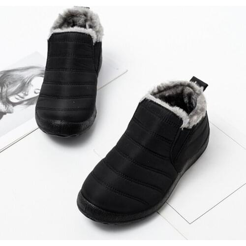 2020 New Men Boots Fashion Winter Boots For Men Fur Winter Snow Boots Plush Mans Footwear Warm Waterproof Men Shoes Plus Size