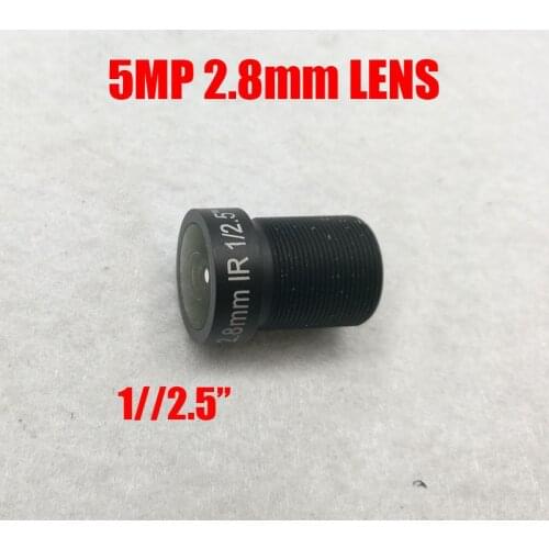 5 Megapixel HD 1/2.5" 2.8mm 124 Degrees Wide Angle of View Board Lens M12 Mount For CCTV/IP Camera Free Shipping