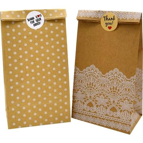 5pcs 9X6X18cm Dot Paper Candy Bags Food Packaging Paper Bag Gift Bags Birthday Wedding Party Decoration Paper Craft Bags