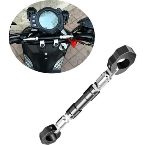 Motorcycle Adjustable Handlebar Cross Bar Steering Strength Lever Bar Black