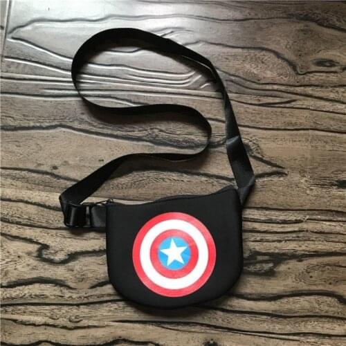 Marvel Cartoon Children Crossbody Bags Disney Avengers Iron Man Mickey Captain America Mini Shoulder Bag Anime Figure Coin Purse