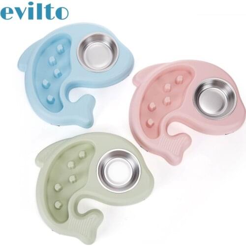 Dual Dog Antomatic Water Dispenser Feeder Anti-slip Puppy Slow Down Eating Feeder Cat Drinking Fountain Food Dish Pet Feeder