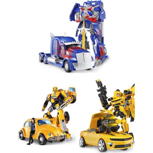 Transformers Optimus Prime Toy Bumblebee Childrens Robot Steel Cable Large Dinosaur Model Car