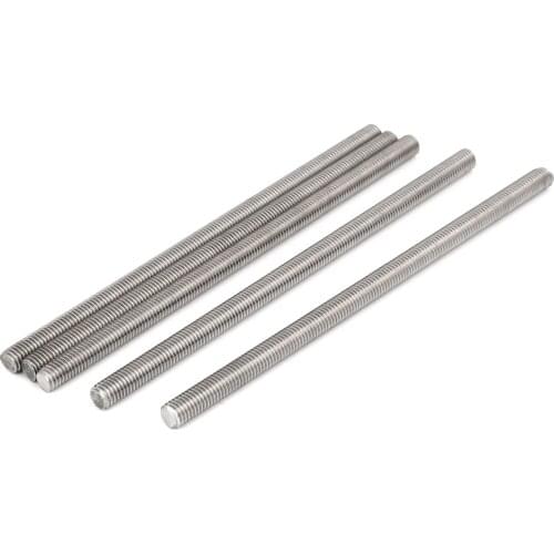 UXCELL M8 X 170Mm 304 Stainless Steel Fully Threaded Rods Fasteners Silver Tone 5 Pcs