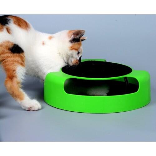 Cat Crazy Fun Circle Kitten Playing Turntable with Shadowless Mouse Plastic Interactive Educational Toy