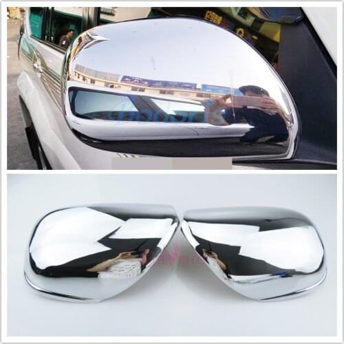 For Toyota Land Cruiser 120 Prado FJ120 2003-09 Side Mirror Cover Rear View Overlay With LED Lamp Chrome Car Styling Accessories