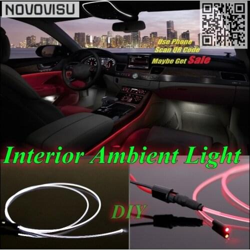 NOVOVISU For Volvo S60 S60L Car Interior Ambient Light Panel illumination For Car Inside Tuning Cool Refit Light Optic Fiber