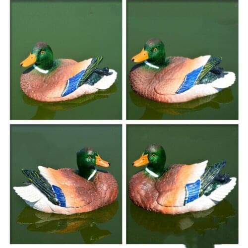 Pastoral Simulation Animal Floating Duck Flamingo Resin Ornaments Fish Pond Rockery Fountain Statue Figurines Decoration Crafts
