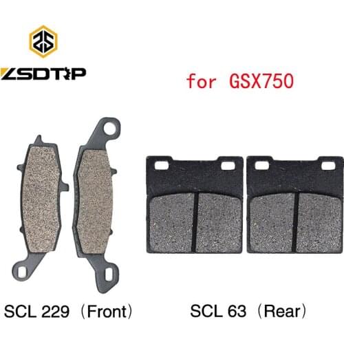 ZSDTRP Front and Rear Brake Pads for SUZUKI GSX750 GSX 750 F 1989-2006 Motorbike Brake Disks Pads Set