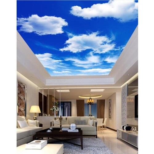 Custom Any Size Mural Wallpaper Blue sky ceilings Custom photo wallpaper Zenith ceiling