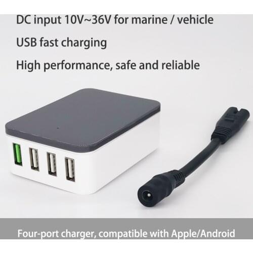 USB Charger Step Down Power Supply Module 50W 12V 24V 36V to 5V 5A QC2.0 QC3.0 FCP AFC SCP 4USB Buck Converter for Smart Home