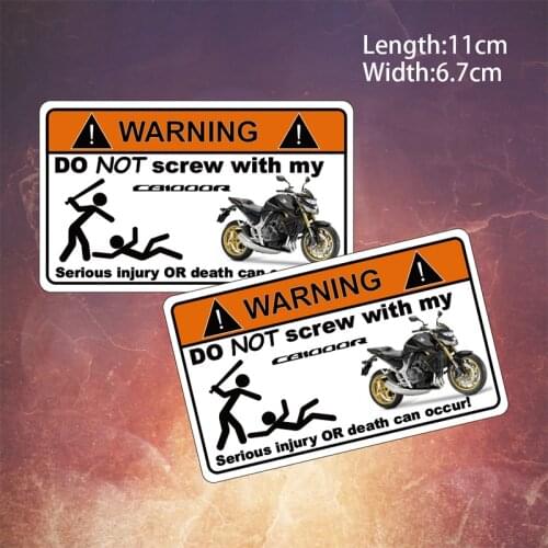 KODASKIN Warning Stickers for Honda CB1000R Motorcycle Warning Signs Sheet Printed Labels
