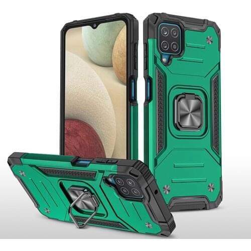 Shockproof Case for Samsung Galaxy A12 A 12 Luxury Military Protection Armor Defender Magnet Car Holder Ring Case Cover