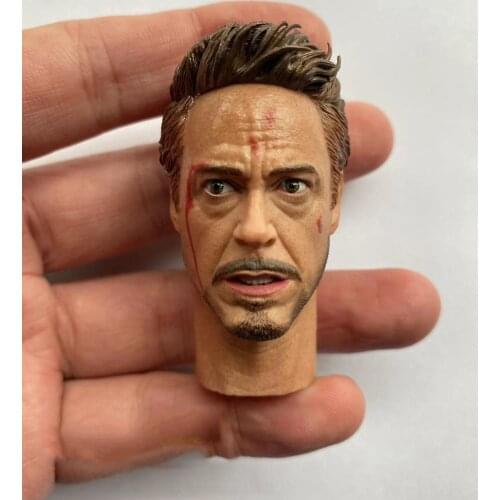 In Stock For Sale 1/6th Male Tony Final Batterl MK85 Head Sculpture For Usual 12inch Doll Action Figures