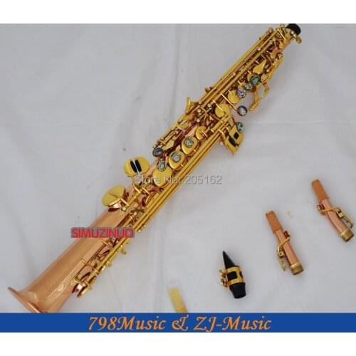 Phosphor Bronze Copper Soprano Saxophone Bb key to High F key and G Key-2 Neckes