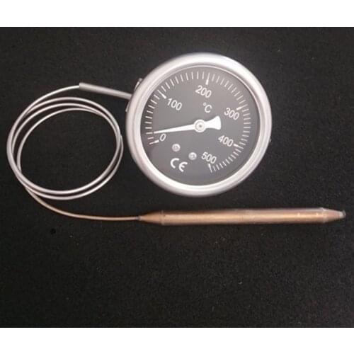 Pizza stove stainless steel thermometer, pointer type temperature display, metal plate thermometer. High temperature resistance