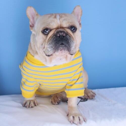 Tiger Dog Striped T-shirt Sweater Pet Dog Clothes For Corgi Teddy Dog Ropa Perro French Bulldog Pets Clothing Suit Spring Autumn