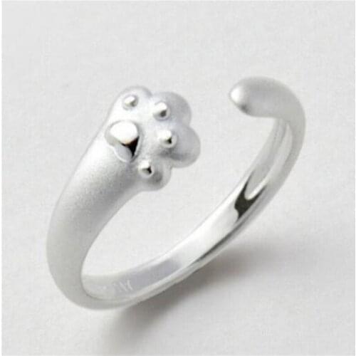 Creative Cat Claw Index Finger Open Ring Simple Design Women Party Silver Color Ring Fashion Accessories