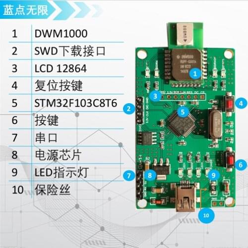 Uwb Follows the Car Dwm1000 Positioning UWB Module Ultra-wideband Indoor Positioning Uwb Ranging UWB Ranging