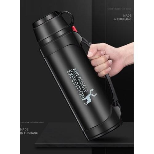 Capacity Water Vacuum Flask Travel Designer Portable Sublimation Coffee Thermos Cup Simpe Garrafa Termica Drinkware DF50BW