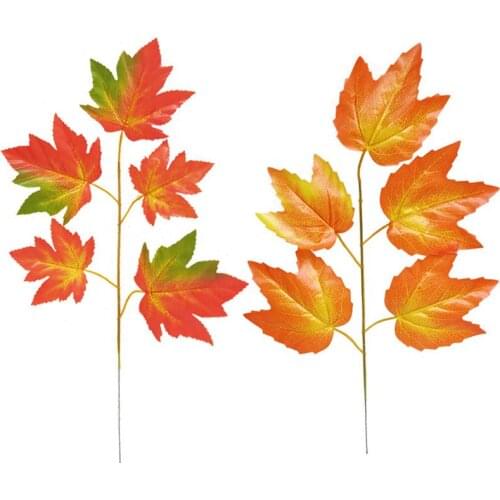 Yellow Multicolor Artificial Maple Leaf Dining Table Flower Arrangement Accessories Wedding Home Decore Room Decor Aesthetic