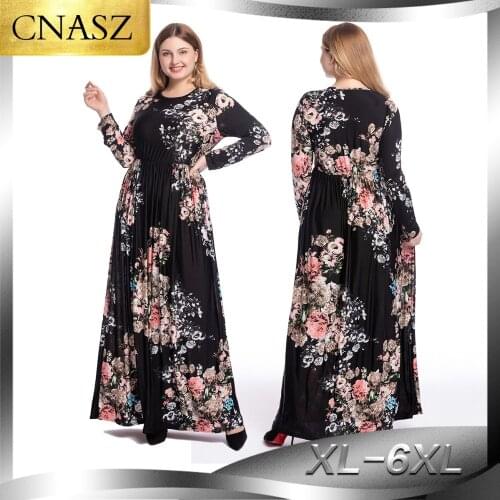 Women Dress Bohemia Print O-Neck Half Sleeve Floral Dress High Waist Large Hem Long Dress Spring Summer Maxi Plus Size Dresses