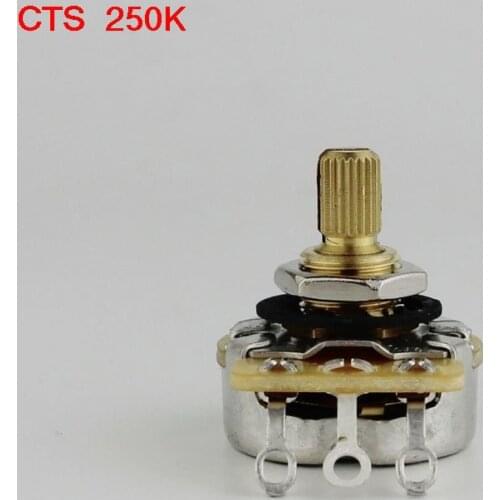 1 Piece CTS 250K/ 500K Brass Split Shaft Big Audio Potentiometer For Electric Guitar Bass