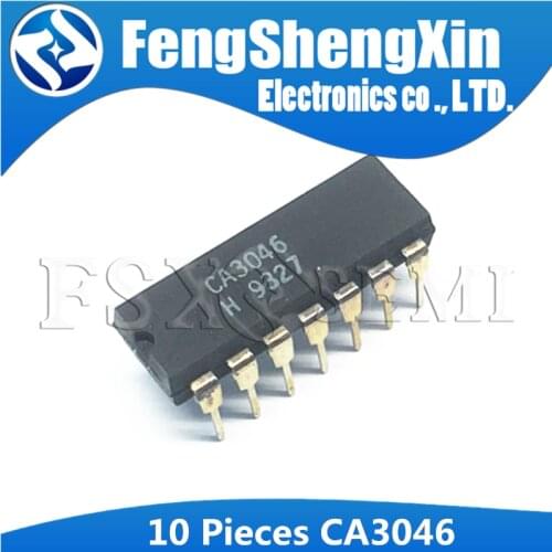 10pcs CA3046 DIP14 CA3046E DIP-14 3046E DIP General Purpose NPN Transistor IC