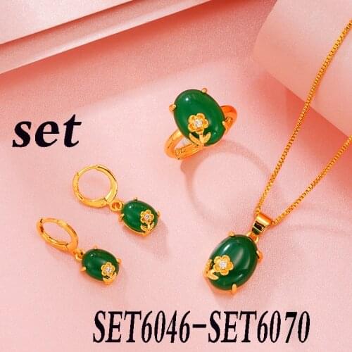 2020 High quality sterling silver 925 Fashion classic ladies necklace Jewelry Set SET6046-SET6070