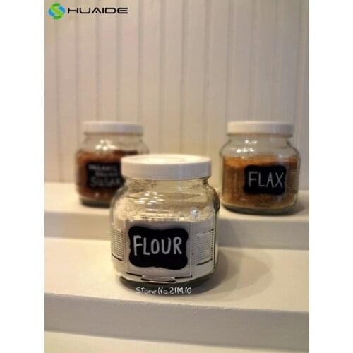 48pcs Fancy Chalkboard Labels - Mason Jar Labels, Pantry Labels, Chalkboard Stickers, Peel and Stick Removable Wall Decal A645